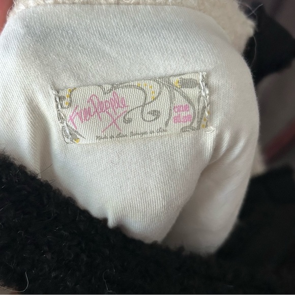 Free People Carry On Yin Yang Fuzzy Tote Bag in Black & White - Picture 6 of 6